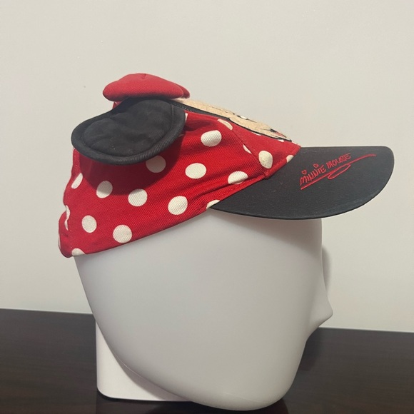 Walt Disney World Parks Minnie Mouse Ears Red Polka Dot Youth Baseball Cap Hat - Picture 4 of 4